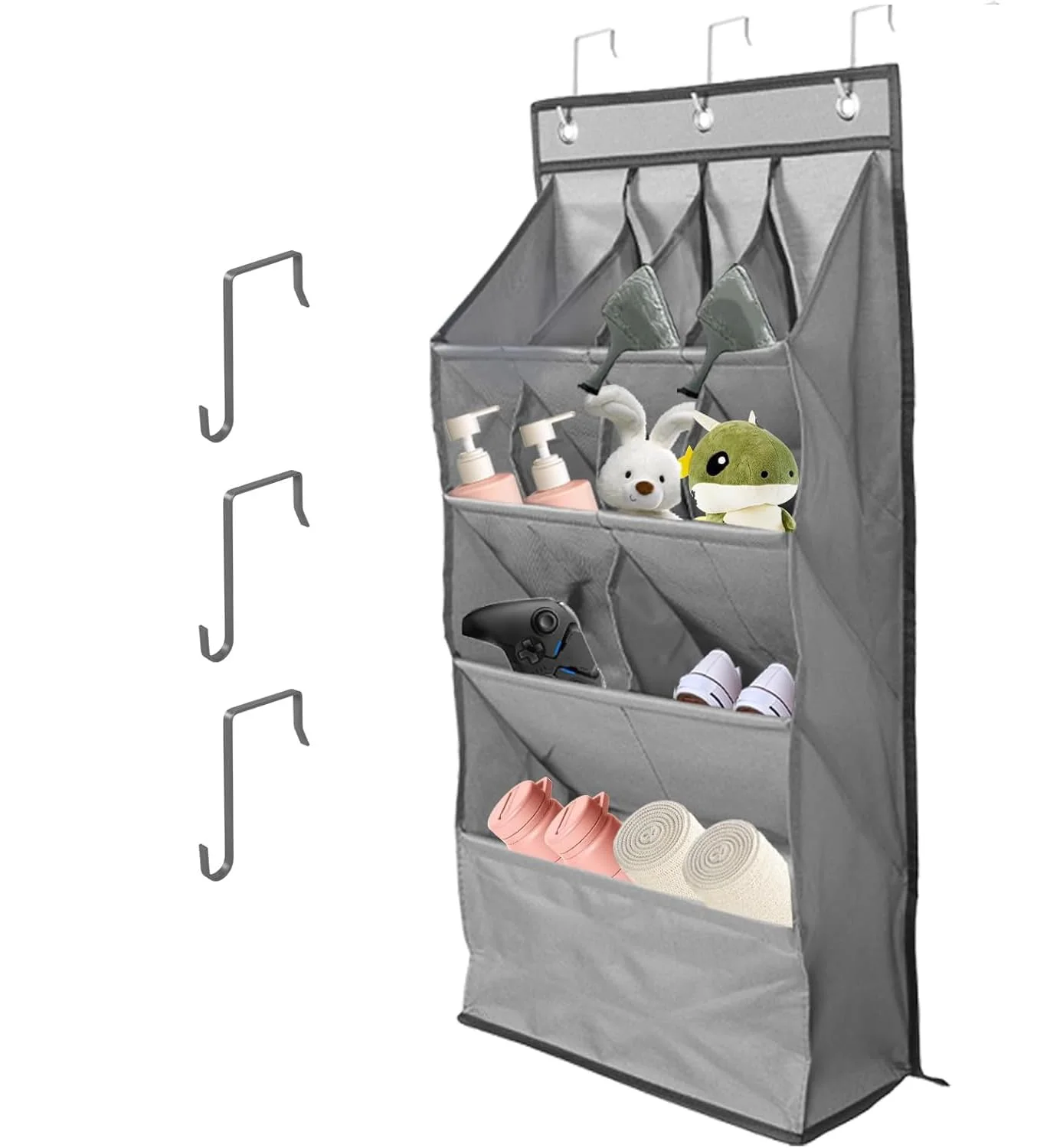 Organizer Über Der Tür Für Schuhe 11 Gitter Organizers Über Der Tür Für Schuh, Hängende Schuhaufbewahrung,hängende Organizer Aufbewahrung Für Hut,Unterwäsche Im Schlafzimmer, Badezimmer Grau Large