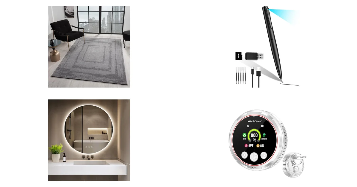 VIMODA Teppich Wohnzimmer Schlafzimmer Modern Hoch&Tief Bord Amazon Blitzangebot