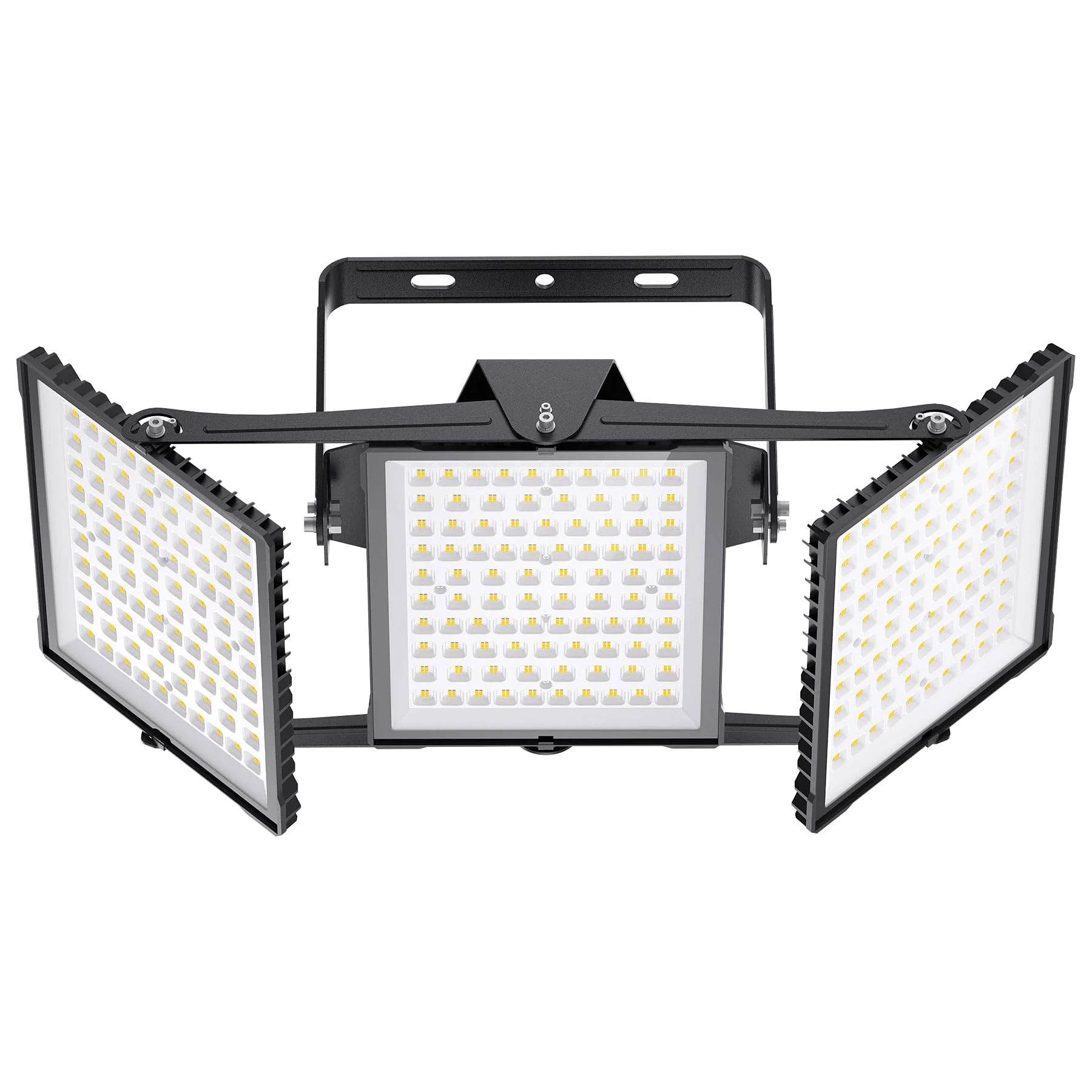 SOLLA 750W 2025 Plus Neue Aufrüstung LED Außenflutlicht, 75000LM 6000K Tageslichtweiß IP66 Wasserdicht, Stadionbeleuchtung, 3 Köpfe Verstellbares Außen-Sicherheitsbeleuchtung für Höfe, Terrassen