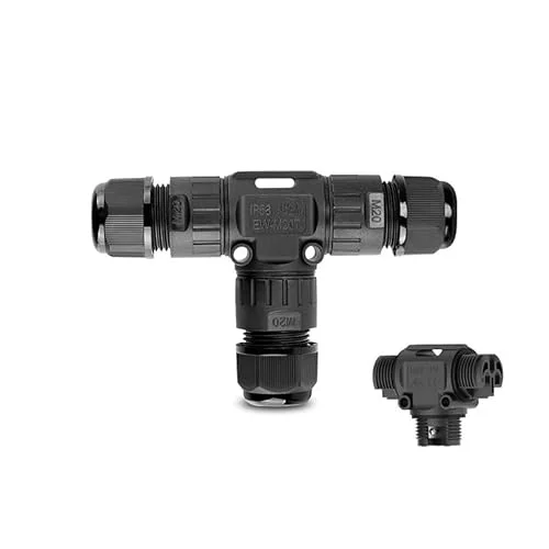 Malajess Kabelverbinder Wasserdicht IP68, 3-Polig für Ø5-8 mm Kabeldurchmesser Wasserdichte Abzweigdose, Kabelmuffe Wasserdicht
