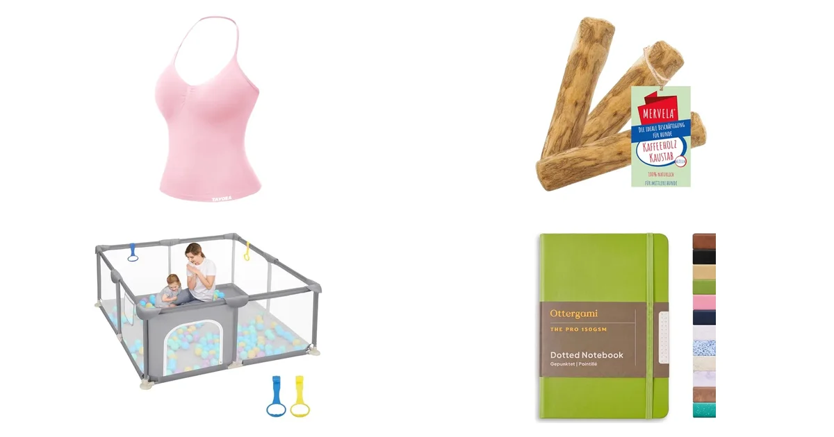 Amazon Blitzangebote 24.05.2026: TAYOEA Tank Top Damen und MERVELA Kaffeeholz sparen bis