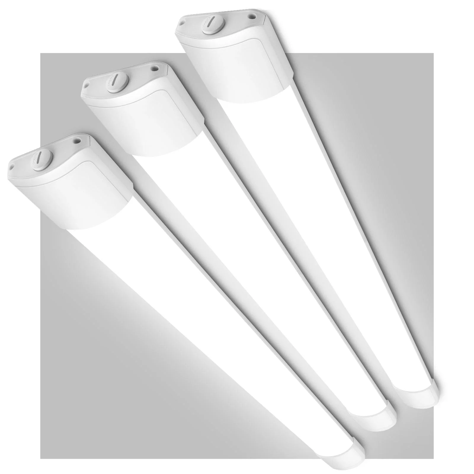 LEOEU 3 Stück Feuchtraumleuchte LED Röhre 120CM, 36W 4200LM Kellerlampe LED Feuchtraumlampe mit IP65 Wasserfest Lichtleiste, Deckenleuchte Flach für Büro Küche Keller Garage Lager Flur