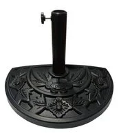Schirmständer halbrund aus Polyethylen, ca. Ø 48 mm -  Schwarz