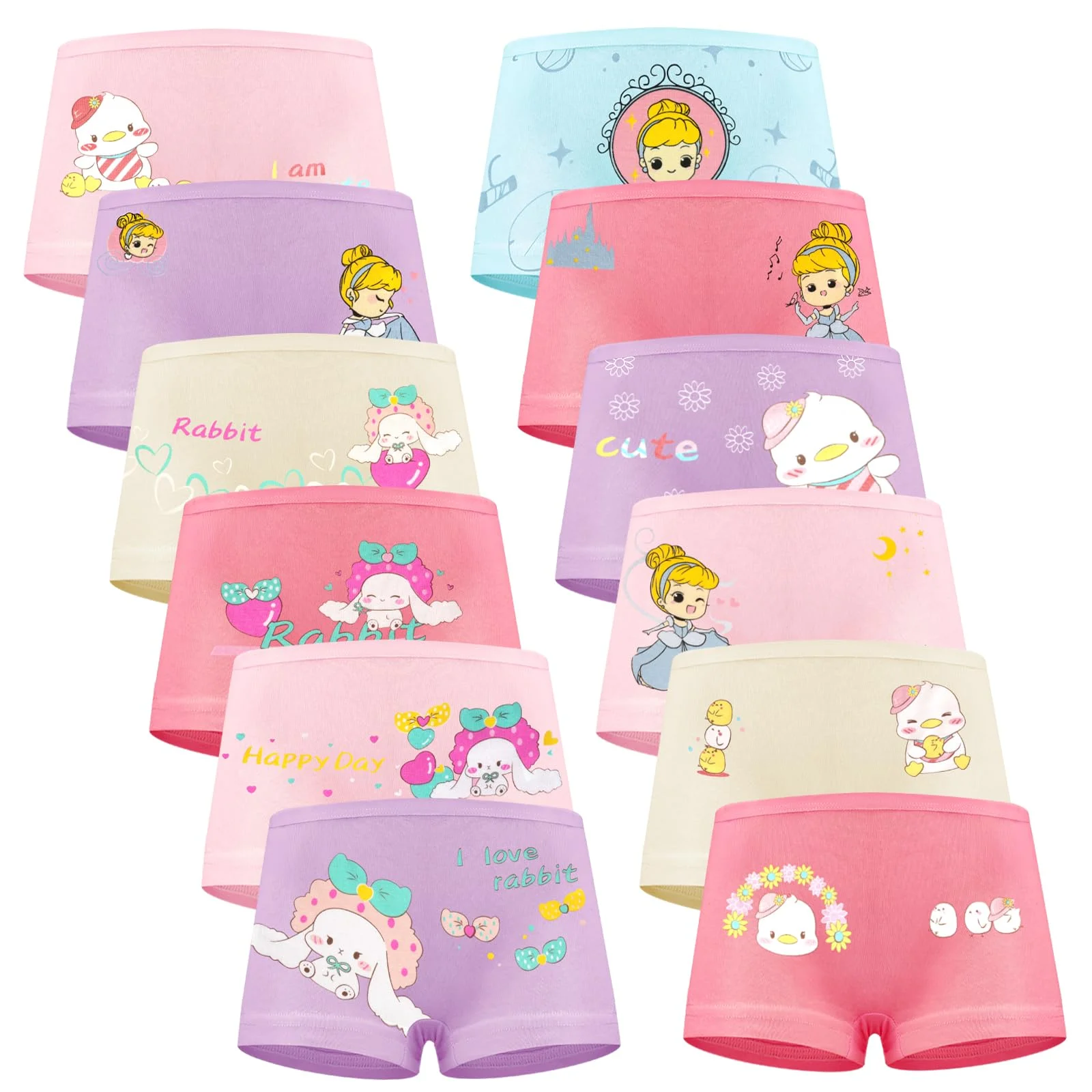 HAGOT Mädchen Unterhosen, Baumwolle Boxershorts, Panty Unterwäsche, Unterhosen Mädchen Pantys, Baumwolle Unterwäsche