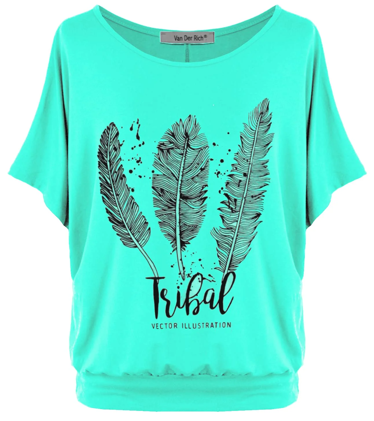 Van Der Rich ® - Oversize T-Shirt mit Fledermausärme - Damen