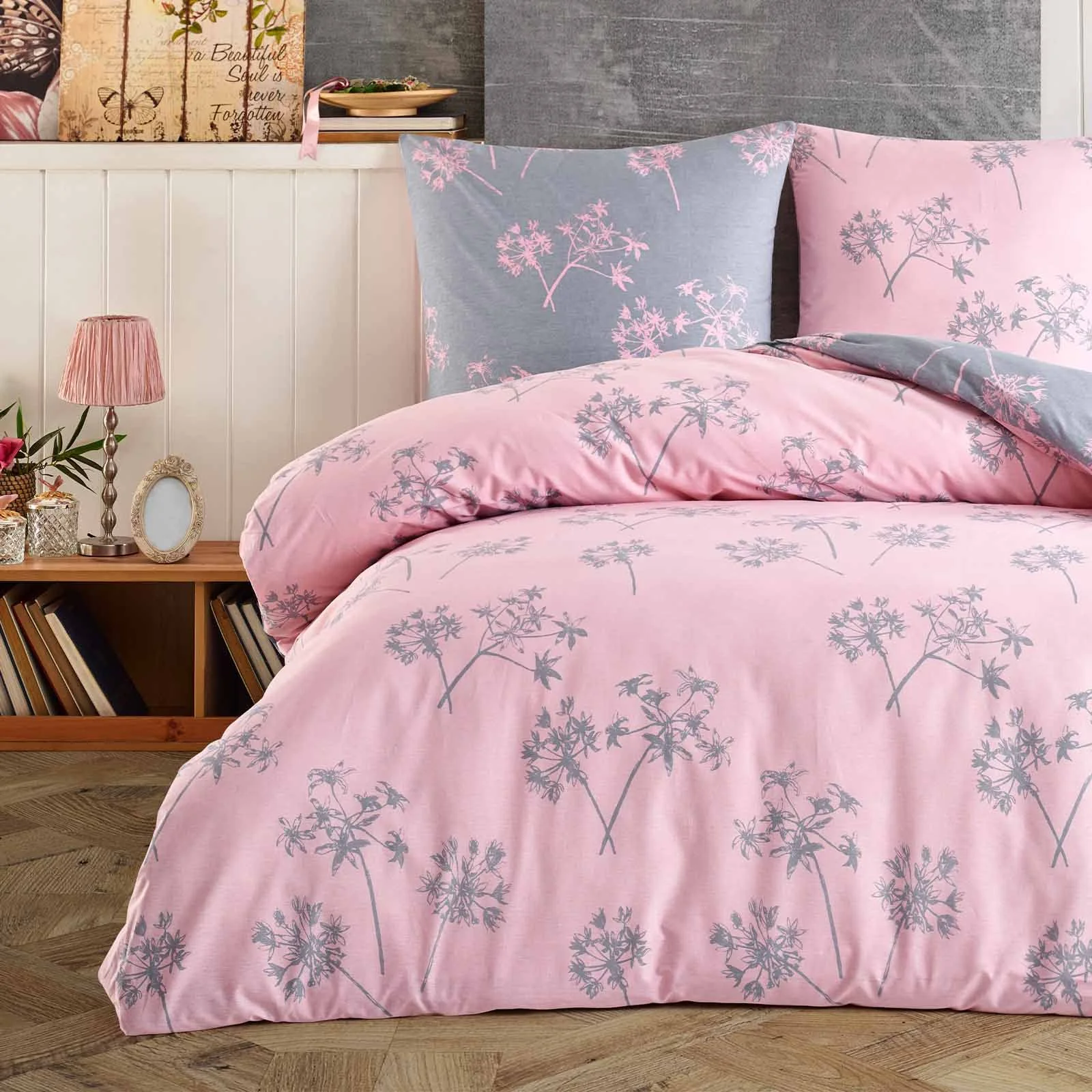 Buymax Bettwäsche 155x220 cm 4-teilig – Bettwäsche Set Renforcé 100% Baumwolle, 2 x Bettbezug 155x220 cm und 2 x Kissenbezüge 80x80 cm, Oeko-TEX, Reißverschluss, weich und atmungsaktiv