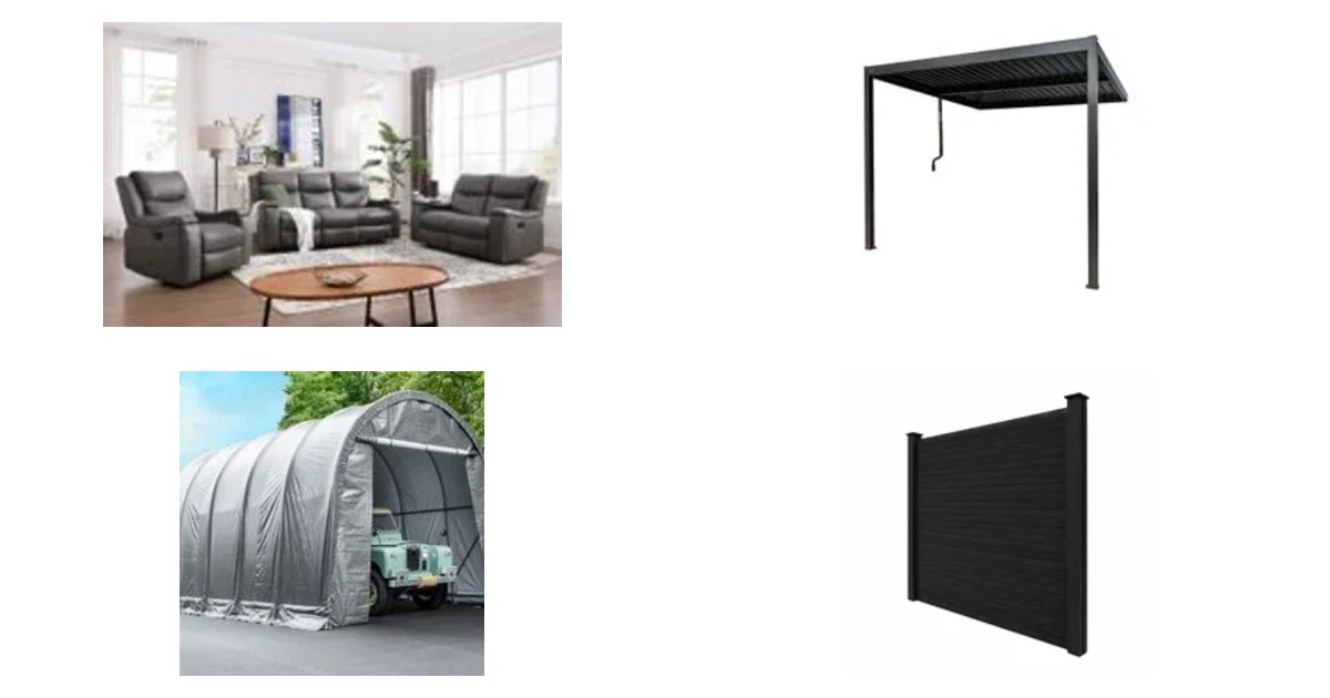 Norma24.de Deals 26.05.2026: 3tlg. Polstergarnitur + Bioklimatische Pergola mit 68% Rabatt