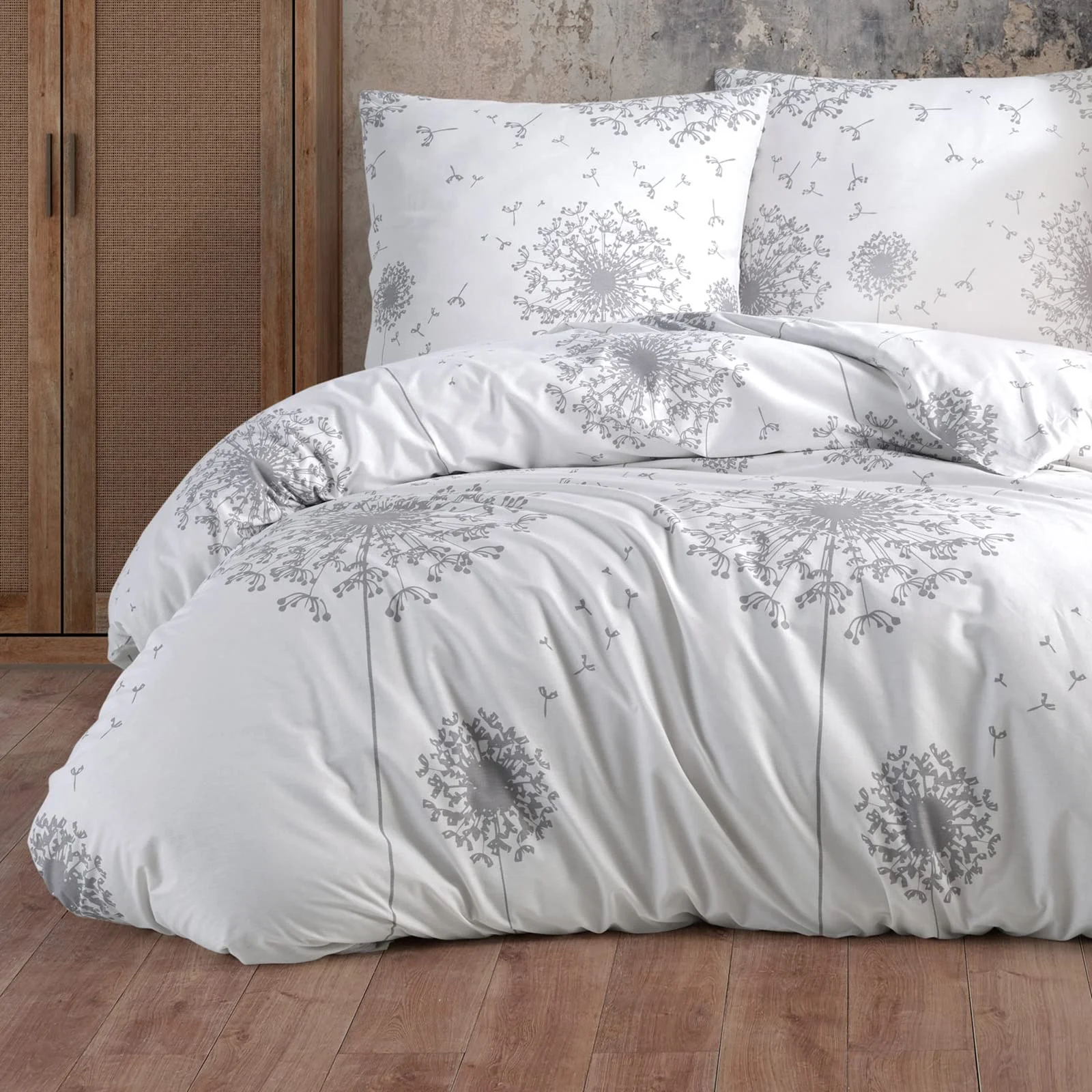 Buymax Bettwäsche 200x220 cm – Bettwäsche Set 3-teilig 200 x 220 cm, Renforcé 100% Baumwolle, Bettbezug mit 2 Kissenbezügen 80x80 cm, Oeko-TEX, Reißverschluss, weich und atmungsaktiv