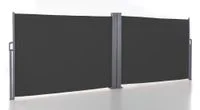 Doppel - Seitenmarkise aus Polyester, ca. 6,0 x 1,5 m - Anthrazit