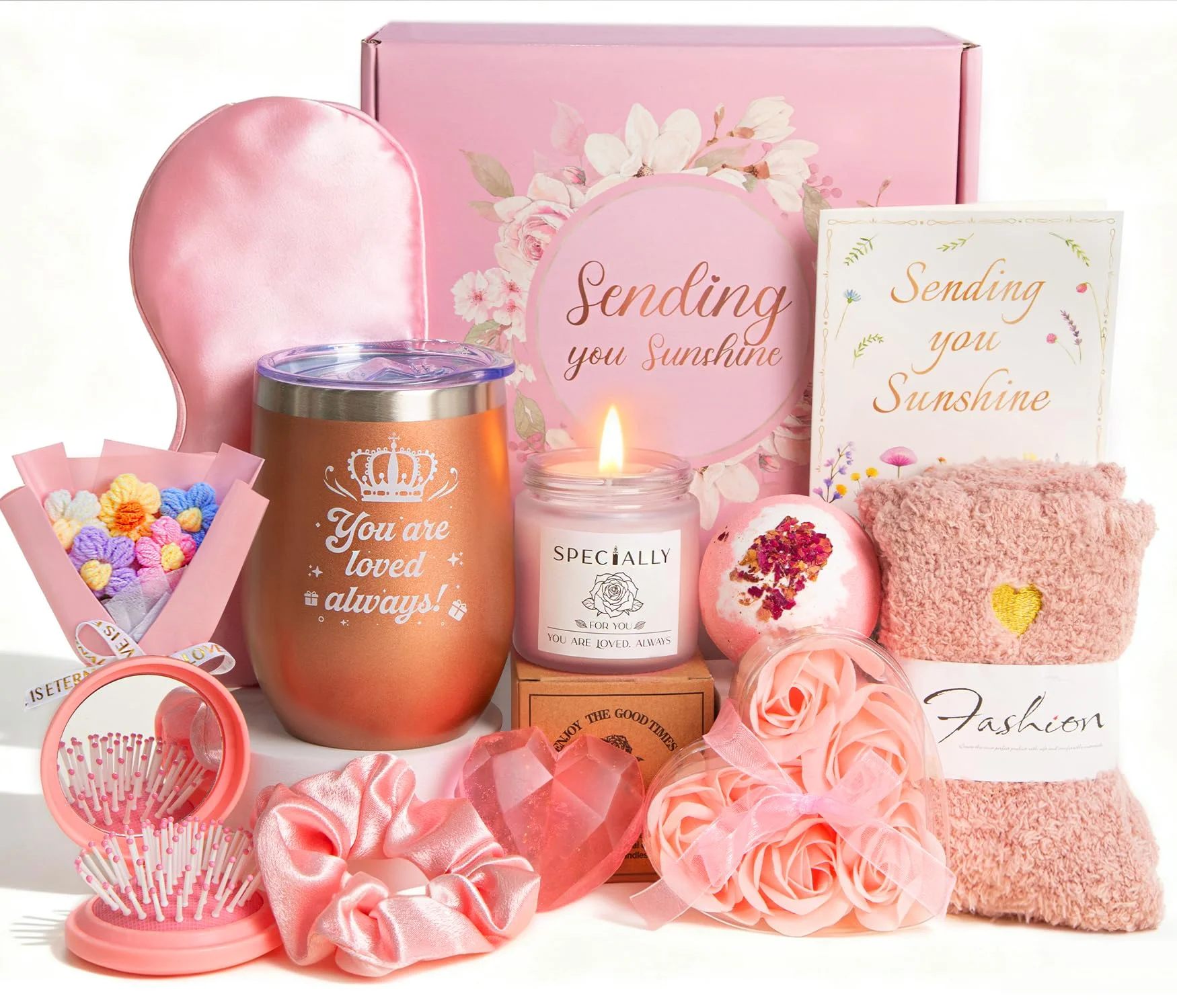 Zyphoria Geschenke für Frauen, Geschenk Freundin Geburtstag, 12PCS Geburtstagsgeschenk Geschenkset Inklusive Isolierter Becher Weihnachtstag Geschenkideen Mama, Schwester