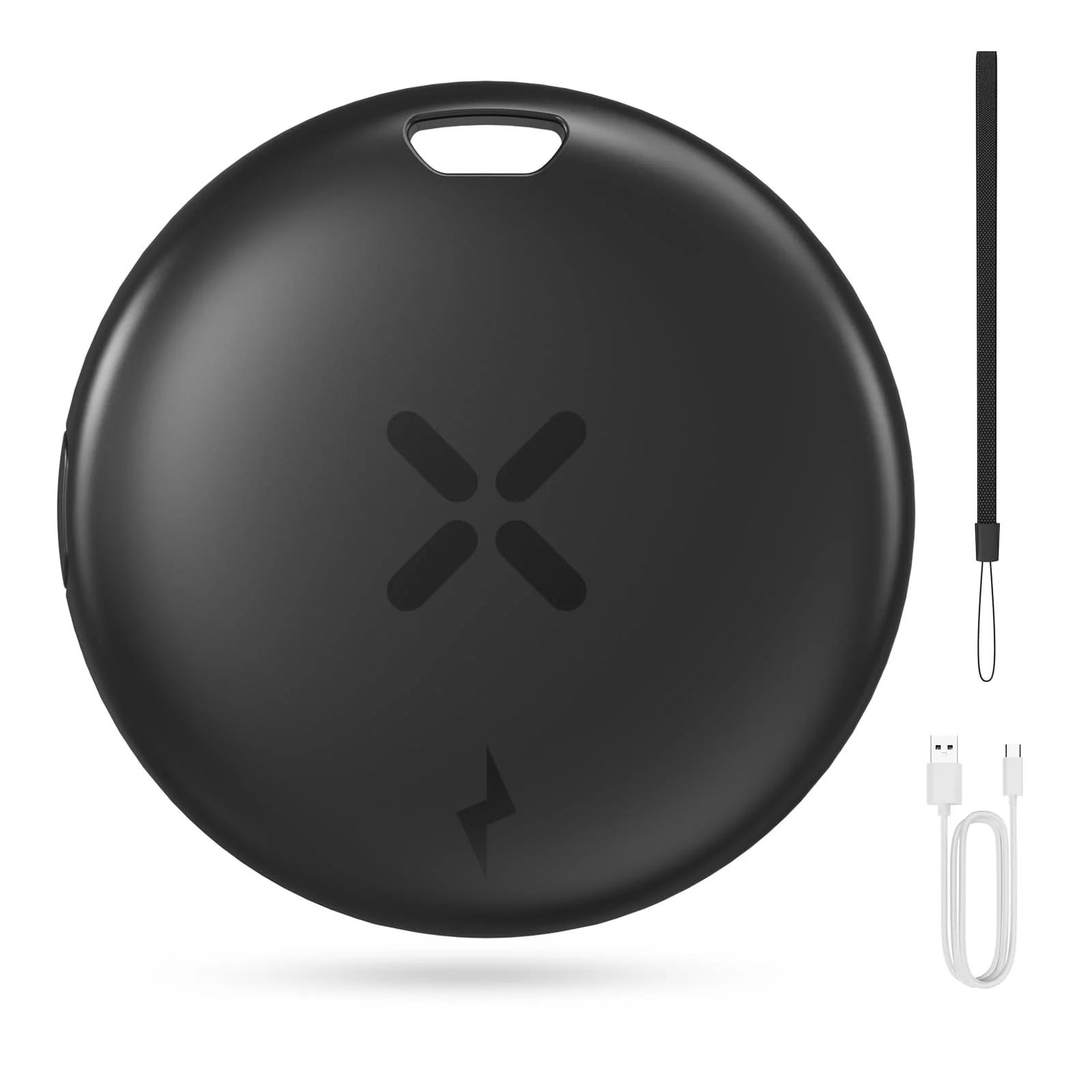 Smart Tag 1 Pack - USB-C-Aufladung Tracker Tag Kompatibel mit Apple Wo ist? (iOS NUR), Wasserdichter Gegenstandssucher,Bluetooth-Schlüsselfinder für Geldbörse,Gepäck, Schwarz