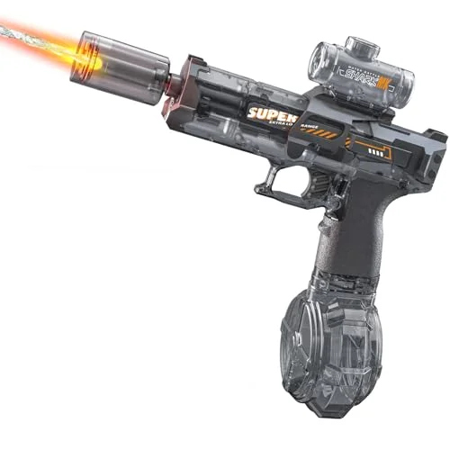 UROINT Elektrisch Wasserpistole für Kinder, Elektrische Wasser Pistole mit großer Reichweite, Spritzpistolen Water Gun mit LED-Licht Spielzeug für Erwachsene Jungen Mädchen