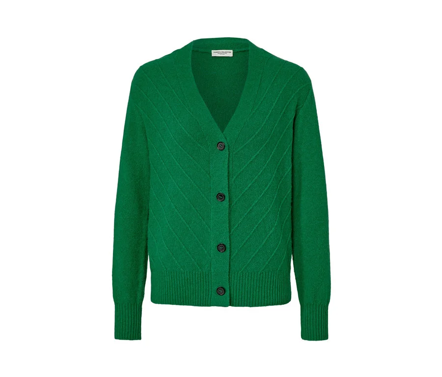 Cardigan mit Strickstruktur, grün