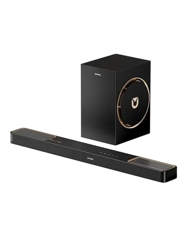 ULTIMEA Soundbar 3.1.2 Channel Surround Sound System for TVs with 6.5 Inch Subwoofer, Soundbar for TVs with Subwoofer for Home Theater, BT 5.4, HDMI eARC, Skywave F30 Boom
