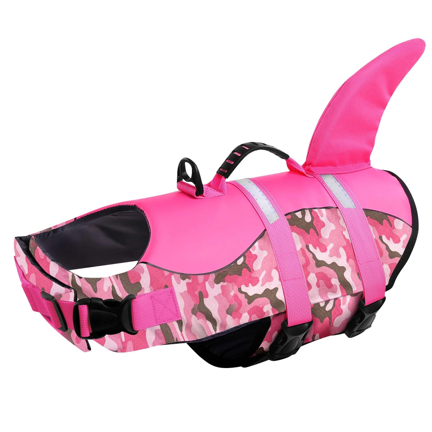CITÉTOILE Schwimmweste Hund Hai, Hundeschwimmweste & Dog Life Jacket Verstellbar mit Griff und Reflektoren, Rettungsweste für Kleine Mittel Große Hunde & Welpen zum Schwimmen, Bootfahren, Surfen
