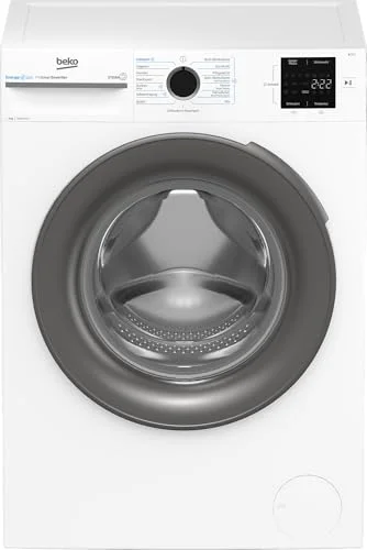 Beko BM3WFU4941W1, Waschmaschine, 9 kg, Frontlader, Restzeitanzeige, Waschvollautomat, 1400 U/min, SteamCure Dampffunktion, allergikergeeignet, Weiß