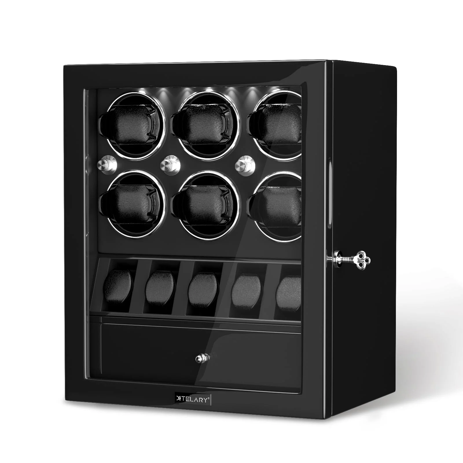 XTELARY Automatischer Uhrenbeweger, Uhrenbeweger mit 8 Wickl