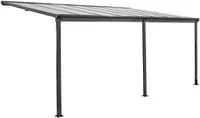 Terrassendach/Veranda, aus Polycarbonat ca. 495 x 303 x 258 cm - Anthrazit