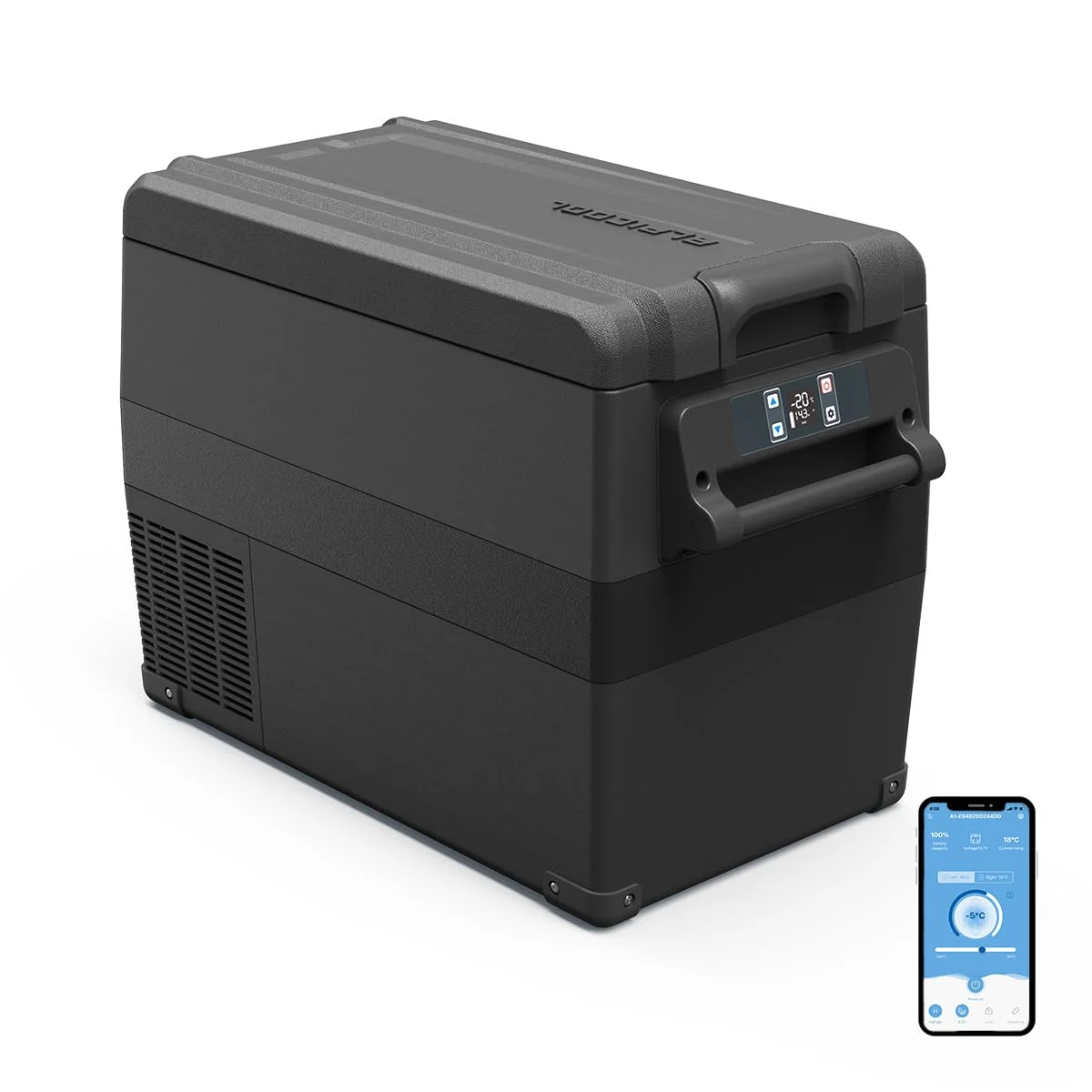 Alpicool NCF45 40L Kompressor Kühlbox 12V tragbarer Mini-Kühlschrank elektrische Gefrierbox klein Gefrierschrank für Auto camping, Lkw, Boot, -20℃ bis 20℃(Schwarz)