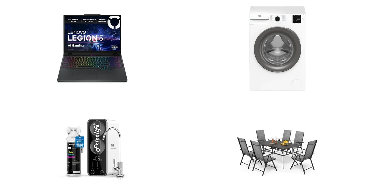Neue heute Deals 30.05.2026: Lenovo Laptops und Beko Waschmaschine bis 52% Rabatt