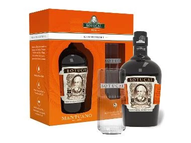 Mantuano Rum mit Geschenkbox und Glas 40% Vol