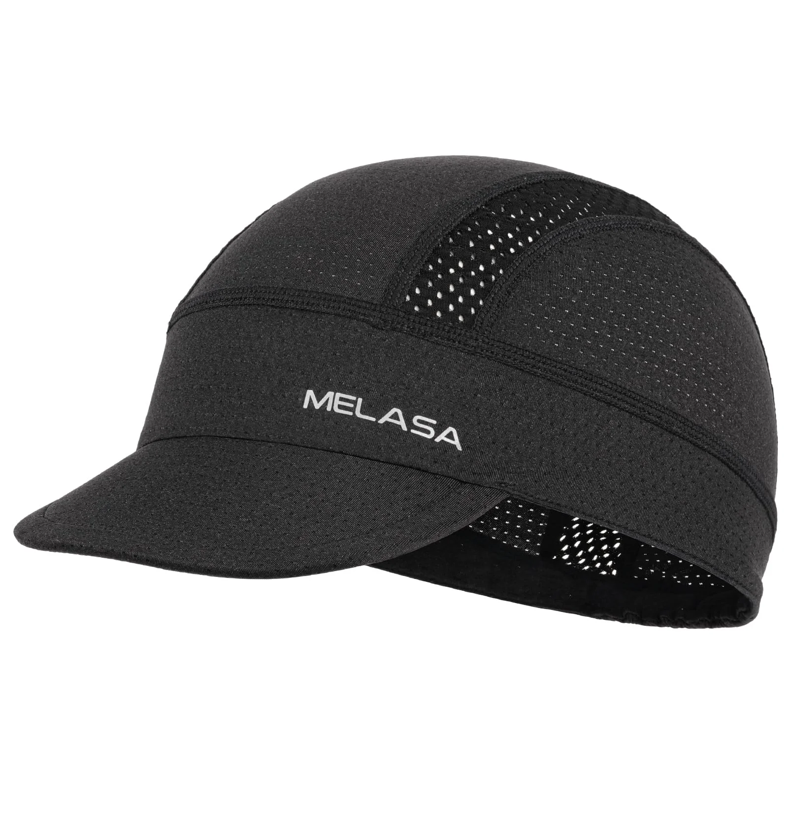 MELASA Fahrrad Cap, Kühlende Skull Cycling Cap Unterhelmmütze mit Sonnenblende, Sonnenschutz UV Rennrad Mütze Fahrradkappe für Männer Frauen