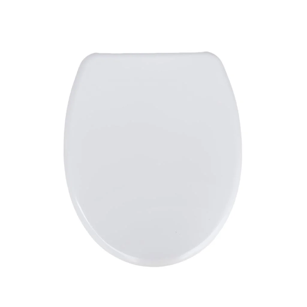 SAINOS Duroplast WC-Sitz O-Form mit Absenkautomatik, Edelstahlscharnier, One-Touch-Schnellverschluss und einfacher Reinigung, strapazierfähiges Material, belastbar bis 180 kg