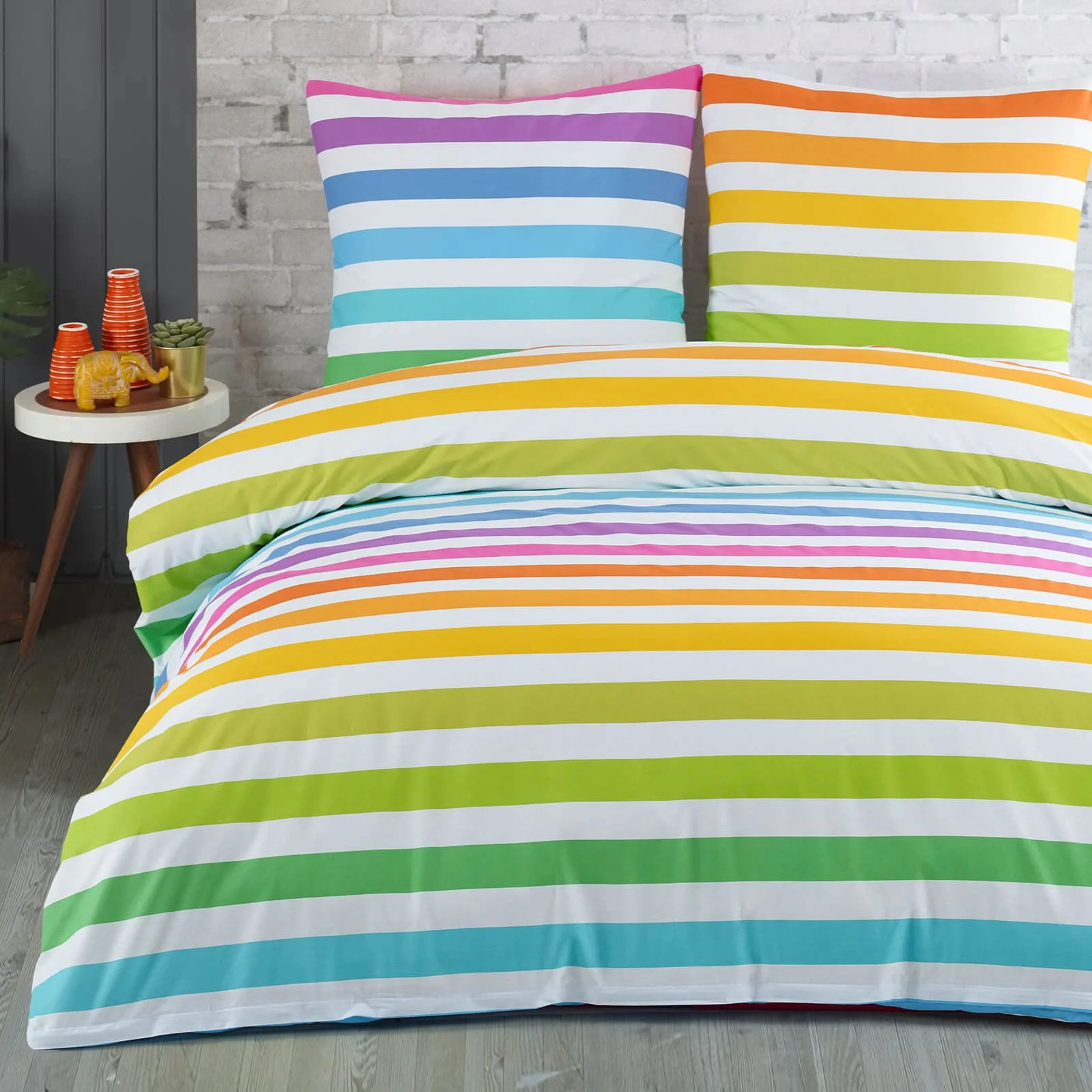 Buymax Bettwäsche 155x220 cm 4-teilig – Bettwäsche Set Renforcé 100% Baumwolle, 2 x Bettbezug 155x220 cm und 2 x Kissenbezüge 80x80 cm, Oeko-TEX, Reißverschluss, weich und atmungsaktiv