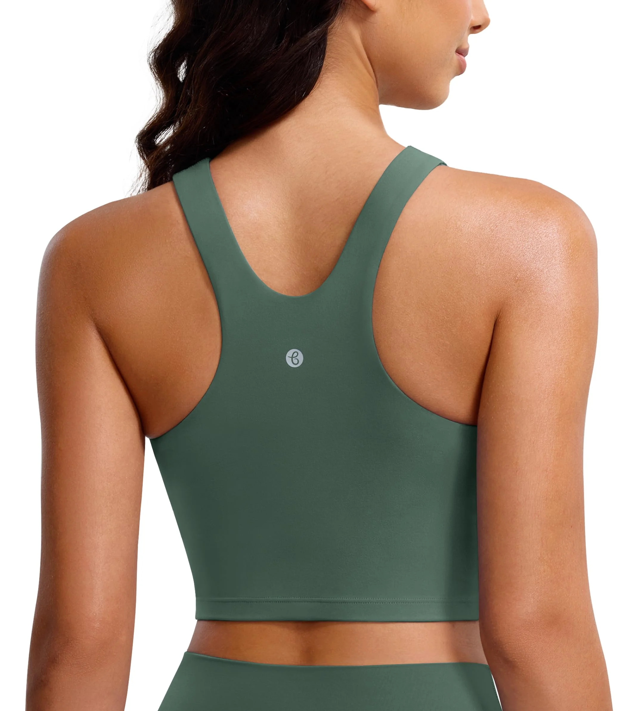 BAYDI Clouduxi Damen Racerback Sport BH Gepolstert Ohne Bügel Crop Tops Longline Yoga Tank Top Fitness Sports Bra
