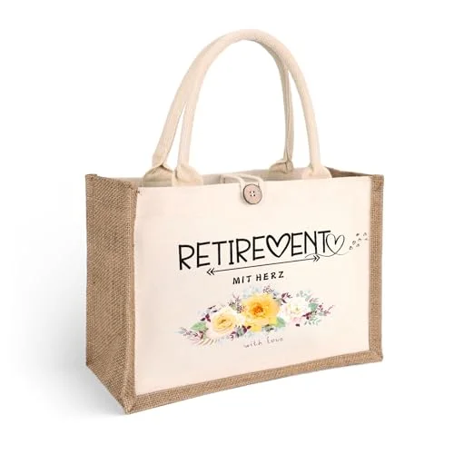 MYHALF Jutebeutel Geschenk Aperol Mama Lehrerin Kollegen Rentner Lustige Geschenkidee für Frauen Faltbare Einkaufstasche Tragetasche für Geburtstag