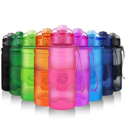 ZORRI Trinkflasche Sport 1L, 700ml, 500ml, 400ml BPA-Frei Wasserflasche Kohlensäure Geeignet Auslaufsicher, Eco Sportflasche Für Kinder Schule, Gym, Fitness, Fahrrad