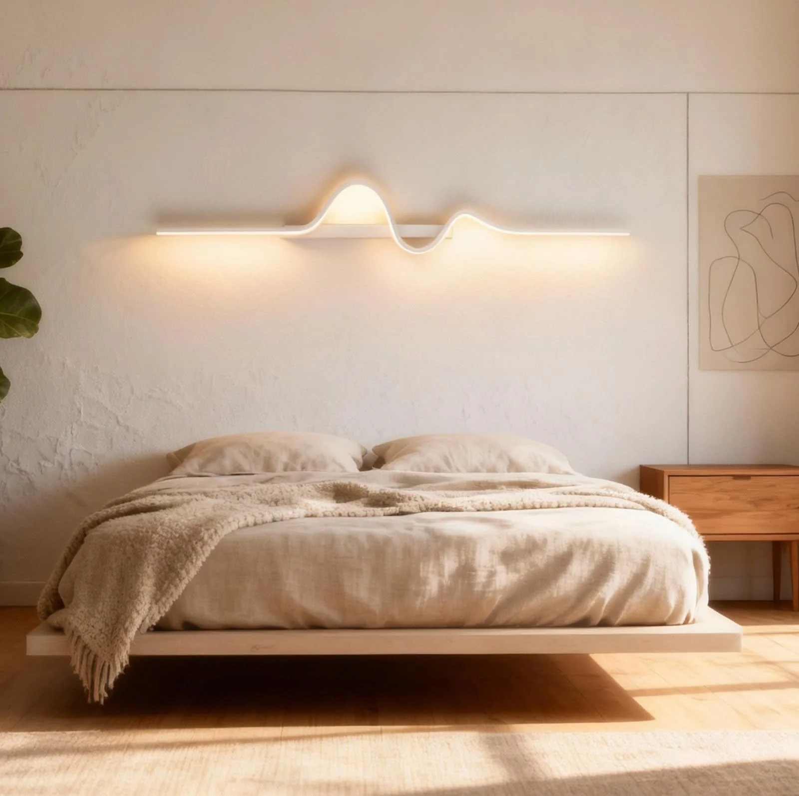 niuniaj Wandlampe Wandleuchte Innen,Dimmbare Wandlampe innen mit Fernbedienung,Wandlicht,LED Wandleuchte gold für Schlafzimmer Korridor Wohnzimmer Treppe Kinderzimmer Büro Küche