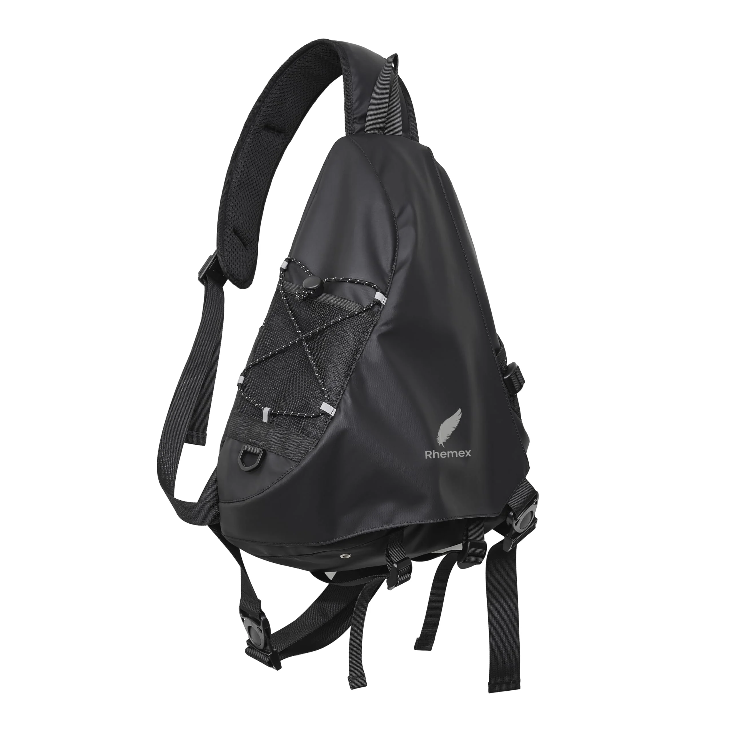 Rhemex Sling Bag für Herren, Wasserabweisende Brusttasche, Leichte Crossbody-Tasche mit großer Kapazität für Reise, Arbeit, Fahrrad & Outdoor