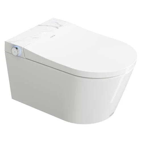 HOROW Dusch-WC Intelligente Wand WC Spülrandlos mit Mehrere Duschemodi Smart Toilette mit Beheizbare Klobrille Hänge WC mit Bidet Funktion Taharet WC mit UV-Sterilisation & Selbstreinigende Düse