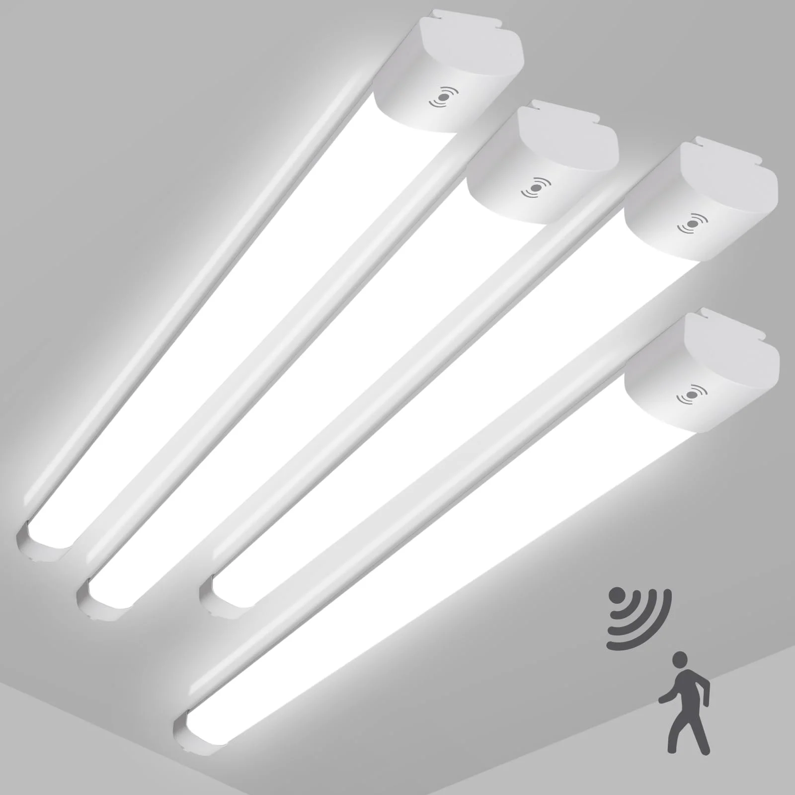 LEOEU Feuchtraumleuchte mit Bewegungsmelder, 2200LM 60CM LED Röhre
