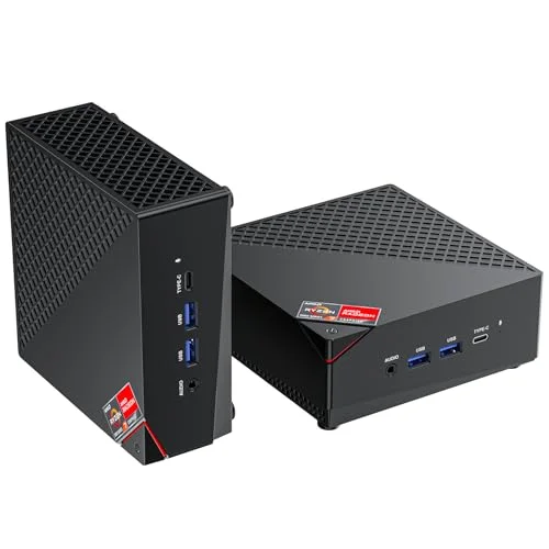 ACEMAGICIAN AM06Pro Mini PC, AMD Ryzen 5 7430U (6C/12T, Bis zu 4.3Ghz),16GB DDR4 512GB M.2 SSD Micro PC mit Windows 11 Pro | 4K Triple Display | Type-C | Dual Ethernet | WiFi 6 | BT 5.2