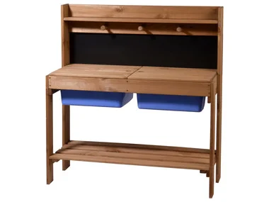 Matschküche für Kinder, aus Holz, mit Kreidetafel