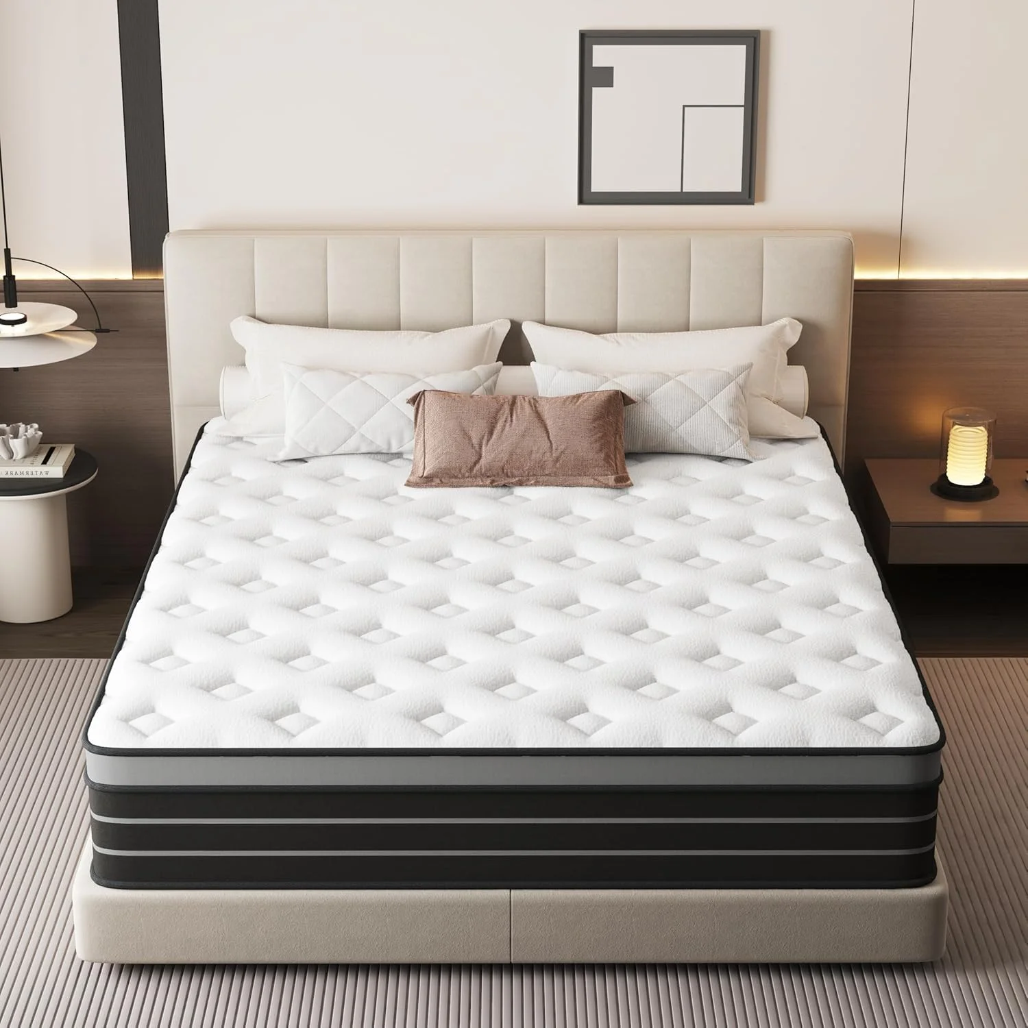 CBAEC-RSN Matratze 120x200 cm Boxspringbett Härtegrad H3, Geeignet für Kinder und Erwachsene, Öko-Tex Zertifiziert, Ergonomische 7 Zonen Matratze Höhe 20 cm