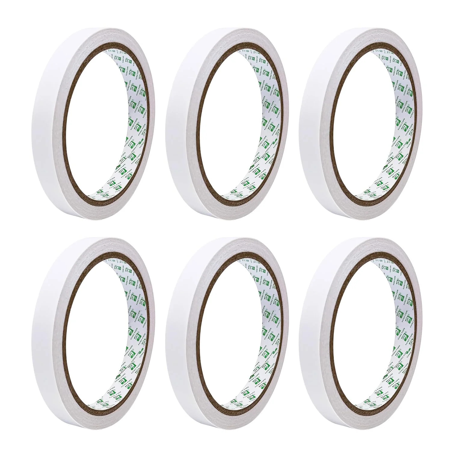 SANLI TAPE Doppelseitiges Klebeband Starke Klebeband Selbstklebeband Stark Papier für Geschenke, Fotos, Dokumente, Tapeten,Büro DIY Handwerk, Bänder, Karten und Boxen (12mm*10m)