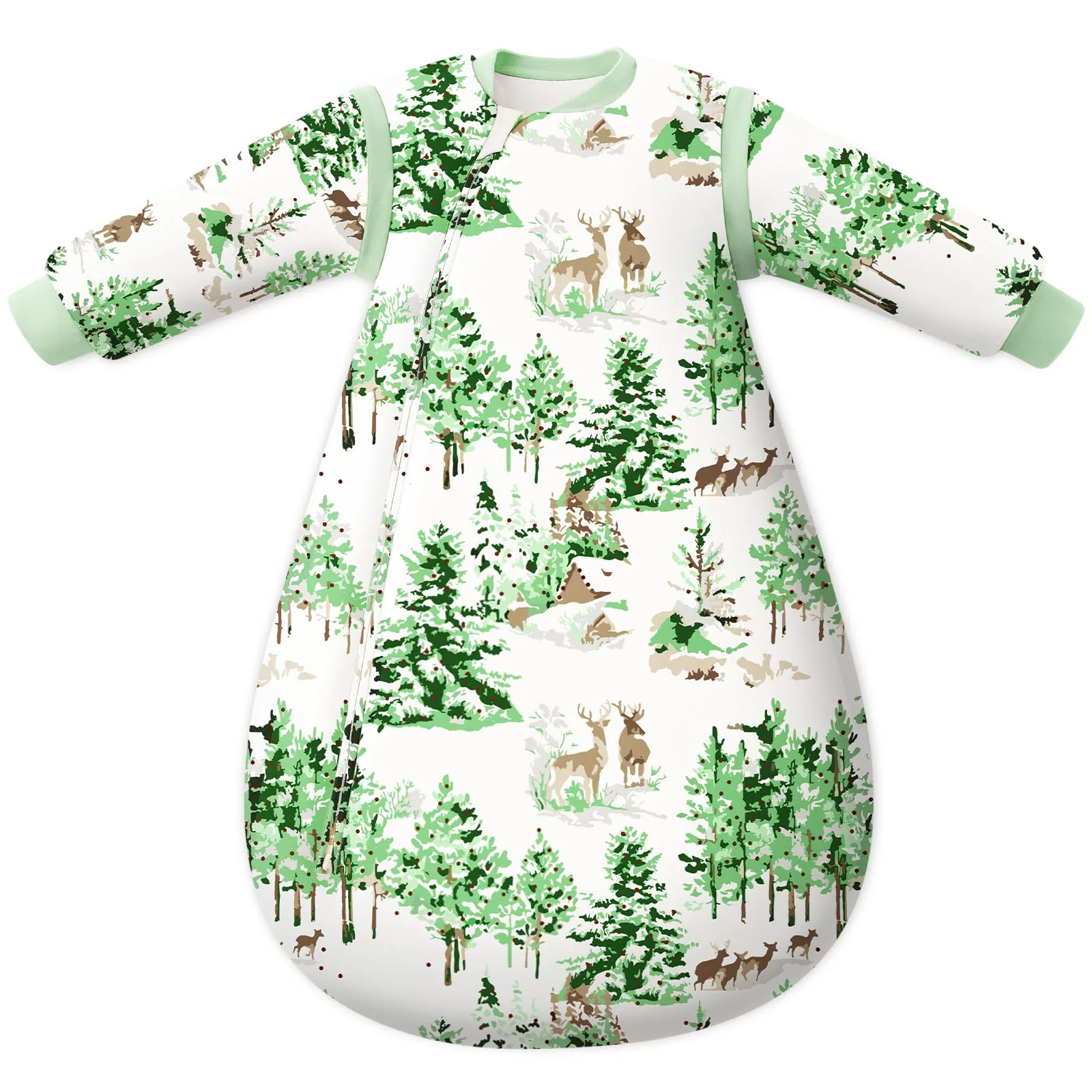 Unnivoll Schlafsack Baby Winter 3.5 Tog Baby Schlafsack 12-18 Monate Baumwolle Babyschlafsack Neugeborene mit Abnehmbare Ärmel Baumwolle Winterschlafsack Baby Warm und Weich 84 cm für Jungen Mädchen