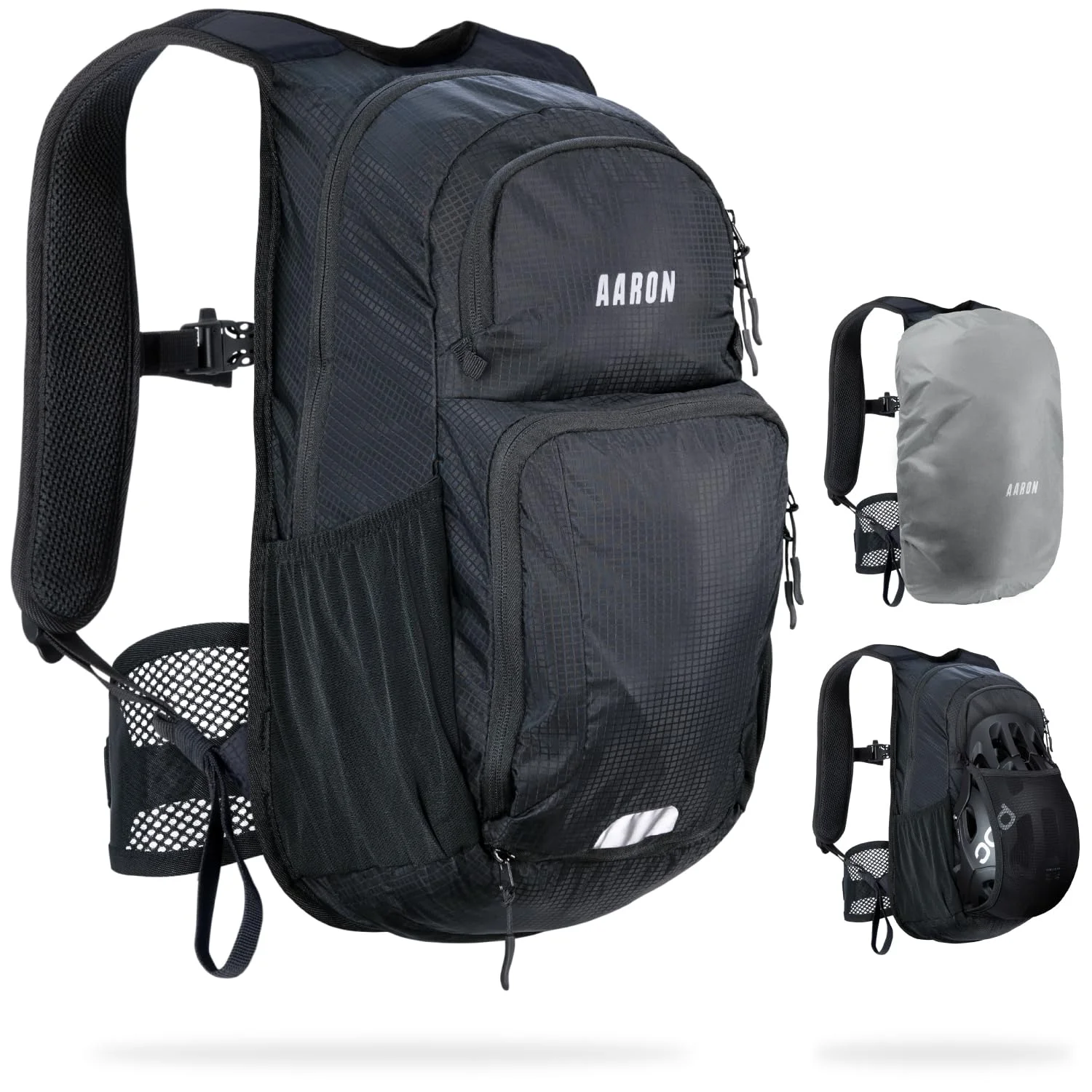 AARON Fahrradrucksack und Skirucksack klein 8L, MTB Rucksack, Wasserdicht mit Regenschutz, Wanderrucksack klein für Damen & Herren