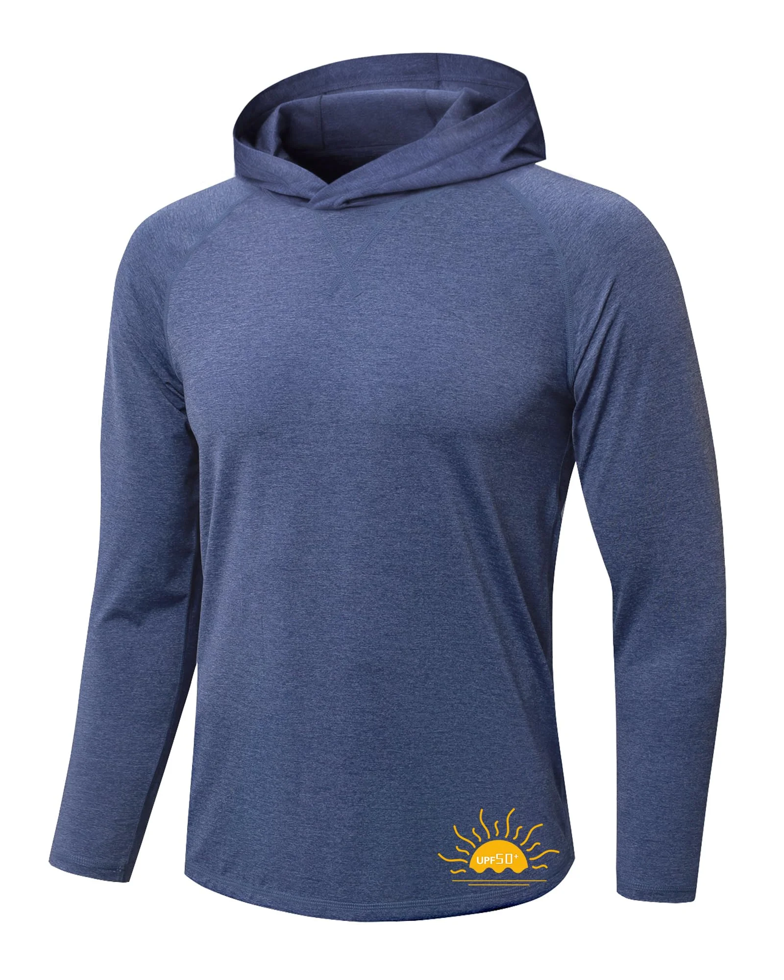 MEETYOO Sun Hoodie Herren & UPF50+ UV Shirt Herren, Kapuzenpullover–Atmungsaktiv, Belüftet, Schnelltrocknend, Ideal für Angeln, Outdoor und Alltag