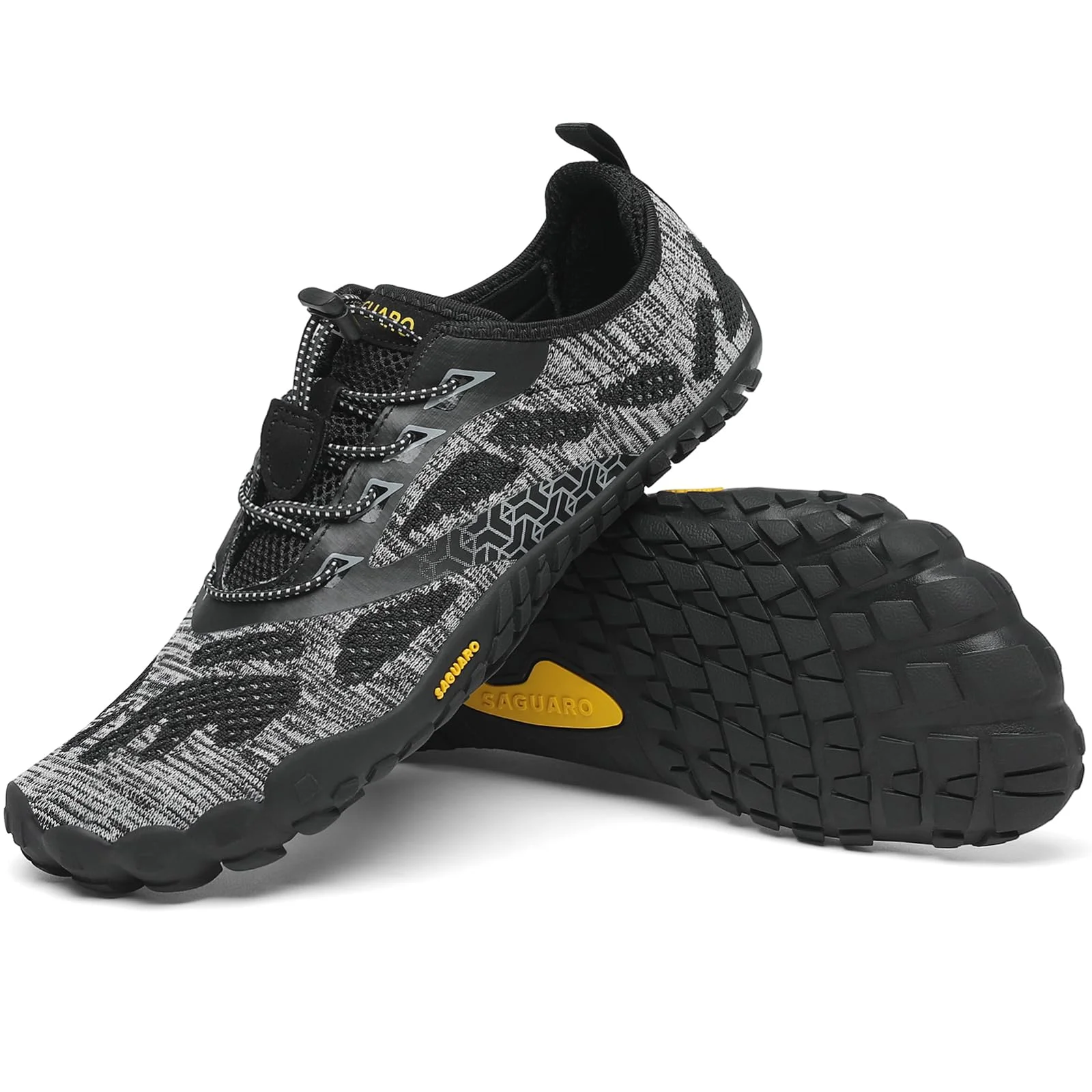 SAGUARO Unisex Barfußschuhe Outdoor Barfuss Traillaufschuhe Zehenschuhe mit Zero-Drop Solhe Gr.36-48