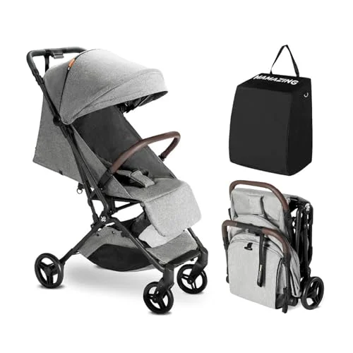 MAMAZING Baby Reise Buggy Kinderwagen für 6M-3 Jahre bis 15kg,Handgepäck Geeignet Klein zusammenklappbar Buggy Flugzeug mit Einhändig faltbares Design, leicht & kompakt (5,26kg) aus Kohlefaser