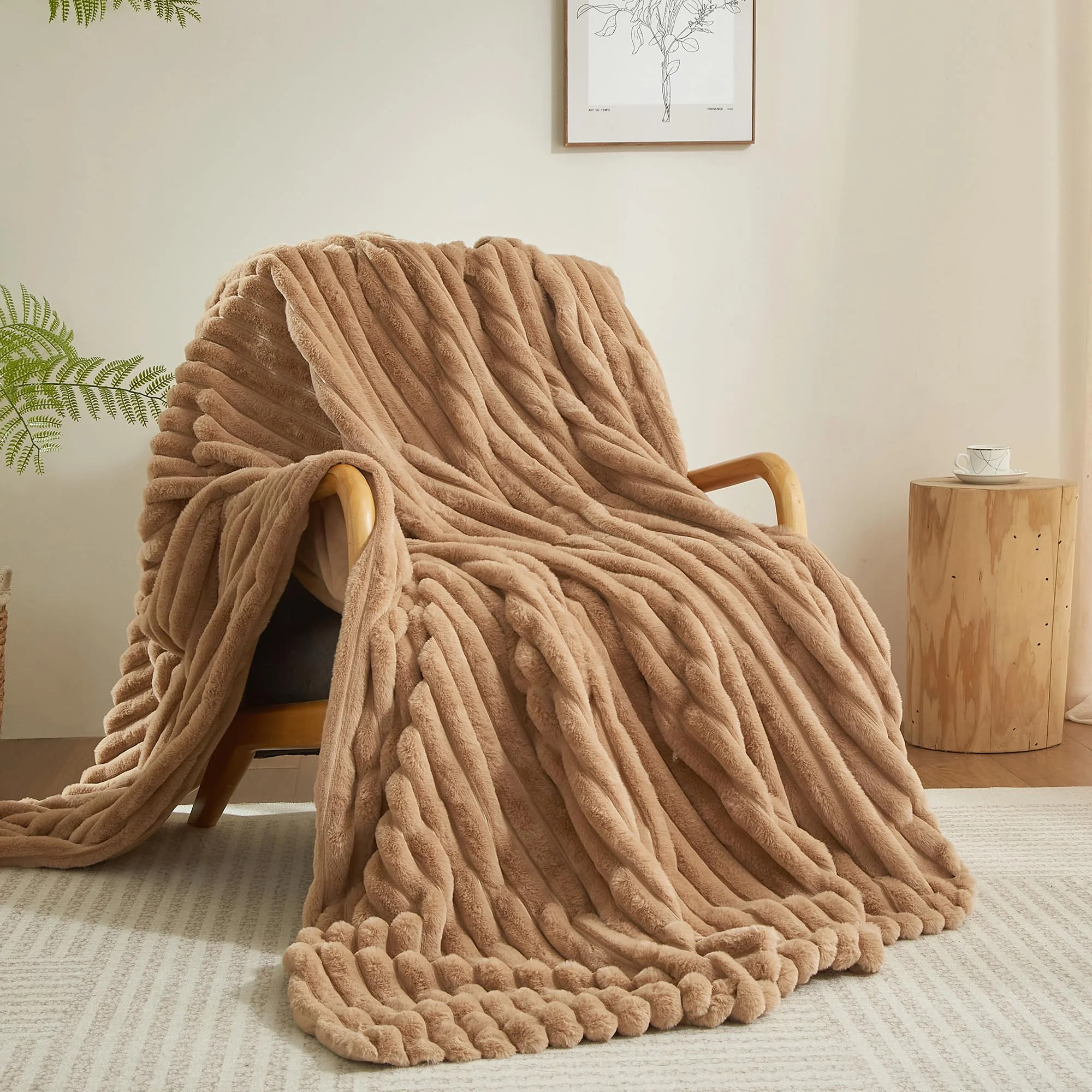 Luofanfei Kuscheldecke Wohndecke 220x240 Taupe Plüsch Samt Decke Kuschelig Warme Flauschige Fleecedecke Bettüberwurf Couchdecke Tagesdecke Sofadecke Blanket Für Sofa Überwurf Bett Schlafzimmer Büro