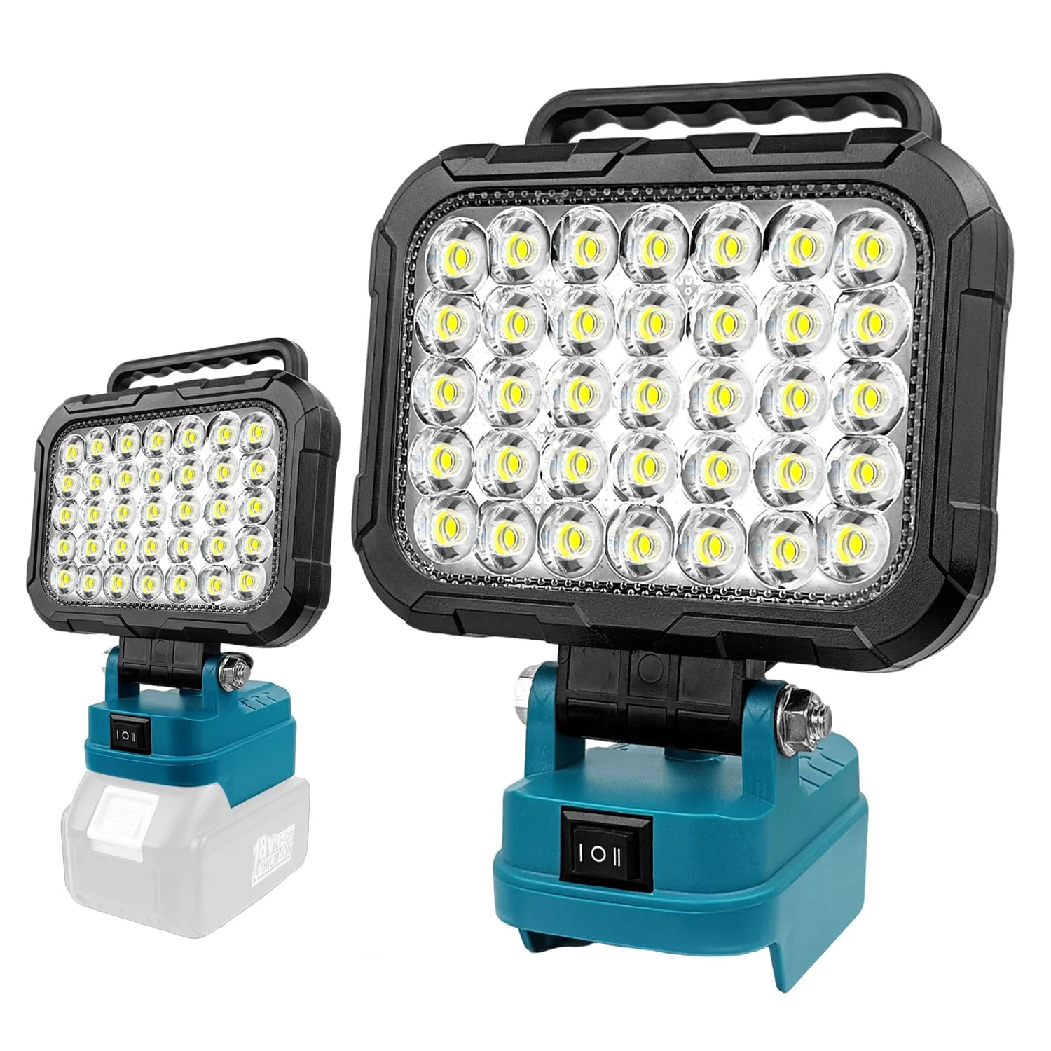 Tragbares kabelloses LED-Arbeitslicht für Makita 18V Batterie, 48W Garagenlichter, mit USB und Typ C Ladeanschluss Baustellenscheinwerfer (keine Batterie)