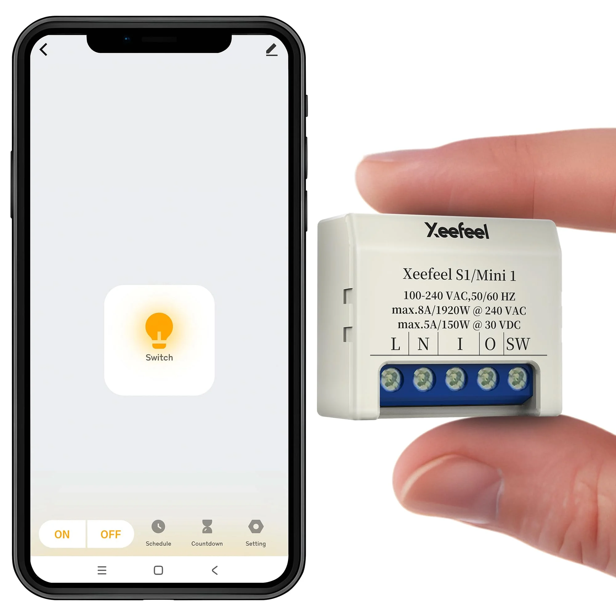 Xeefeel Mini WLAN & Bluetooth Smart Schalter & Stromzähler