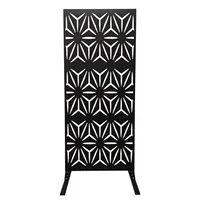 Dekorative Metall Sichtschutzwand, ca. 160 x 56 cm – Metallfarben