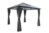 Aluminium Pavillon, ca.2,95 x 3,95 x 2,65 m - Dunkelgrau