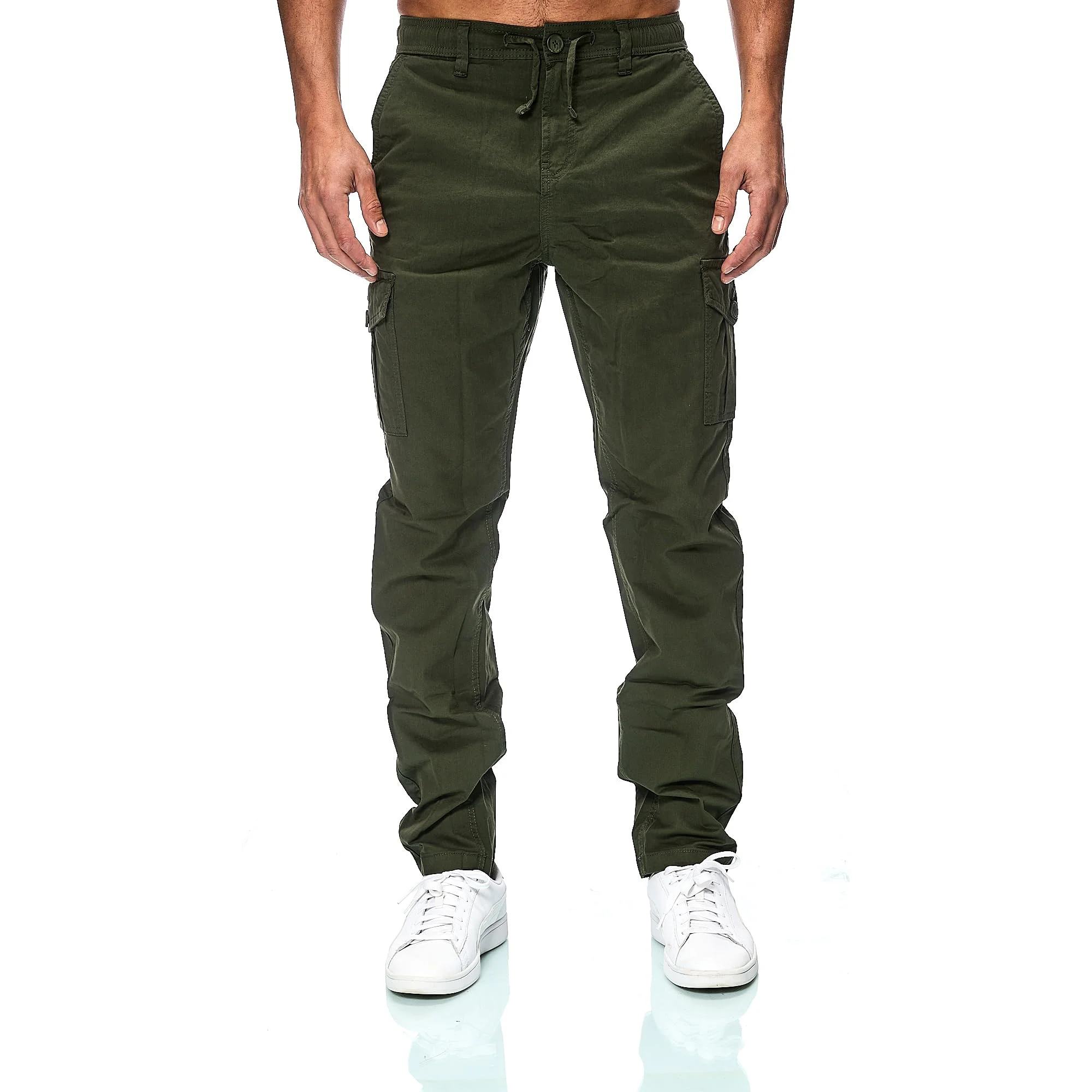 Smith & Solo Chino Hose Herren - Freizeithose Hosen Chinohose Baumwolle Arbeitshosen Männer mit Kordelzug Jogginghose Regul Chinos Lang